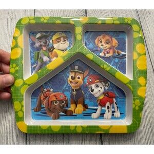 Zak Brand Paw Patrol Divided Melamine Toddler Meal Dinner Plate, 2017